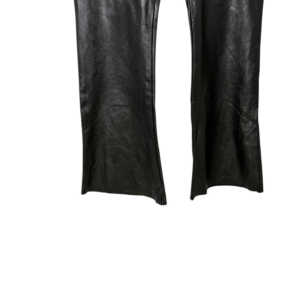 Commando Faux Leather Cropped Flare Leggings Black Size Medium SLG33 - Picture 5 of 8